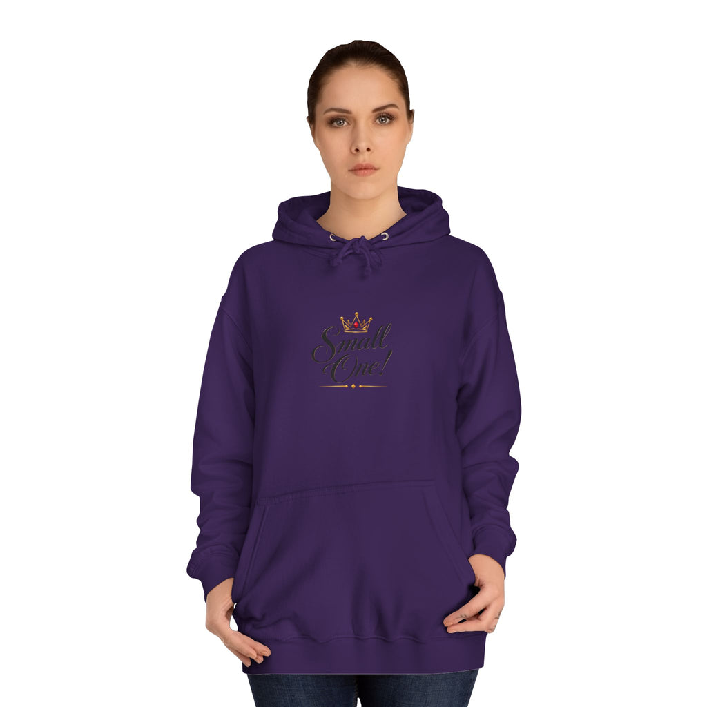 College Hoodie “Small One” Front / “Big One!” Back - Minimal Neon Stars