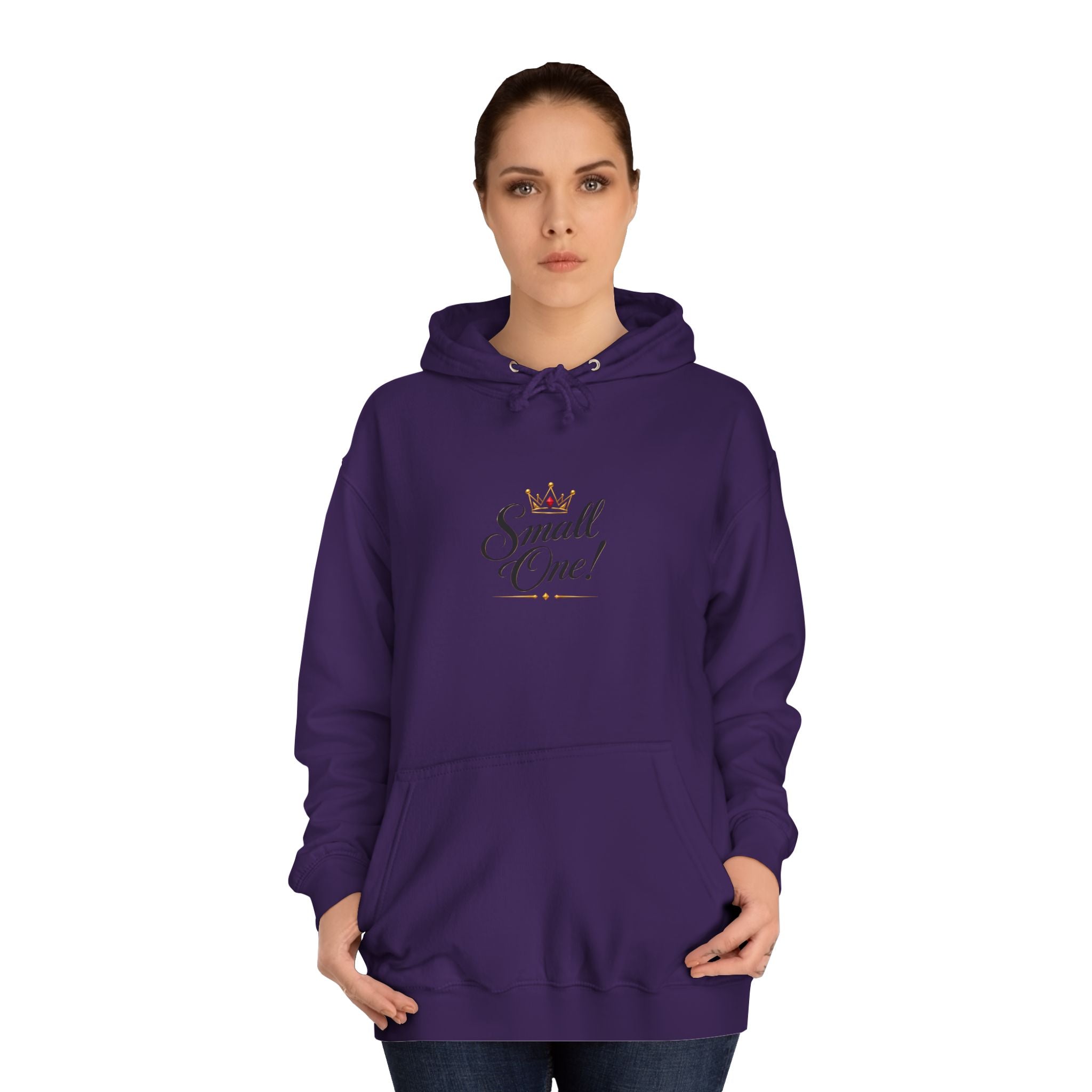 College Hoodie “Small One” Front / “Big One!” Back - Minimal Neon Stars