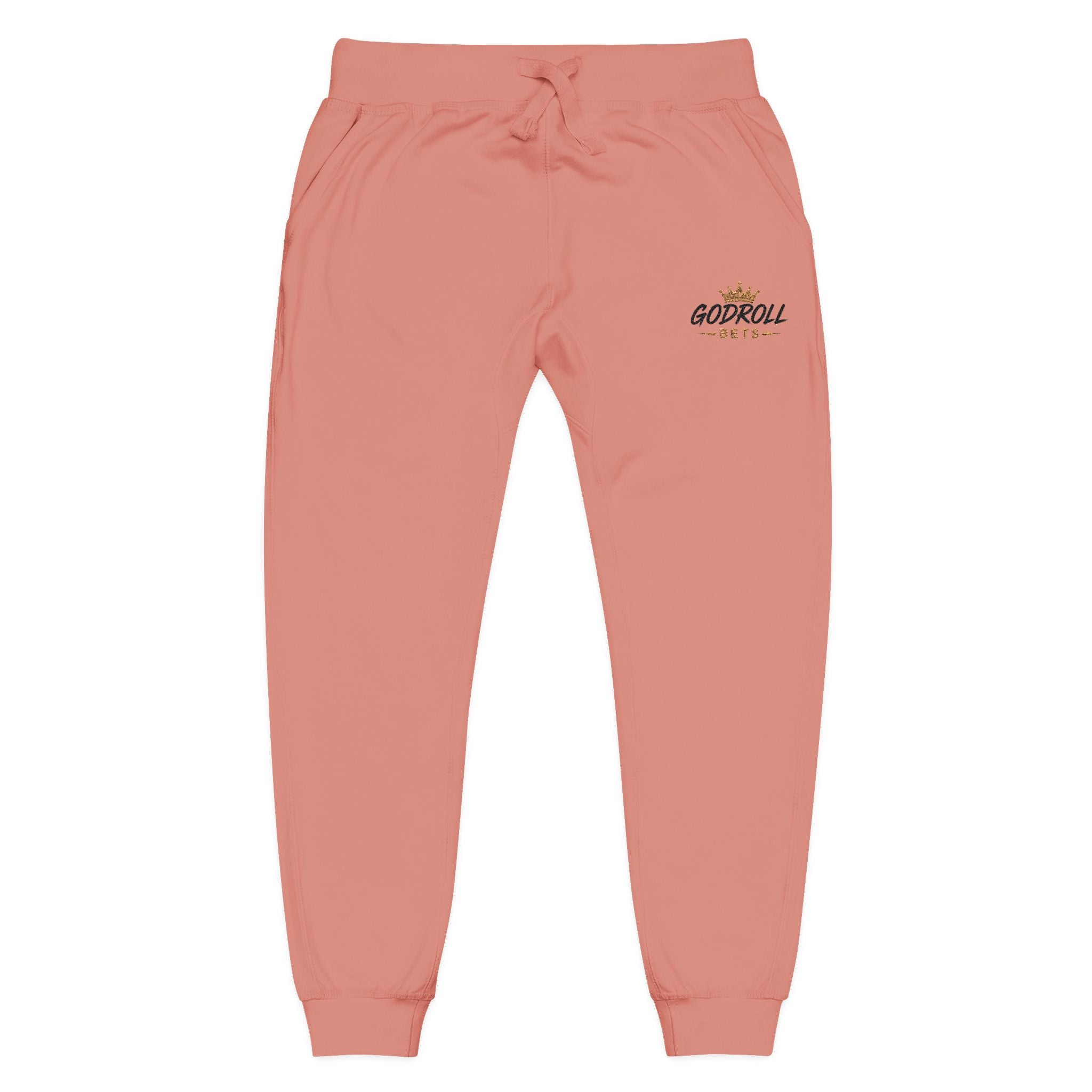 Embroidered 'Goddess Vibes' Fleece Sweatpants — Cozy Casual Joggers