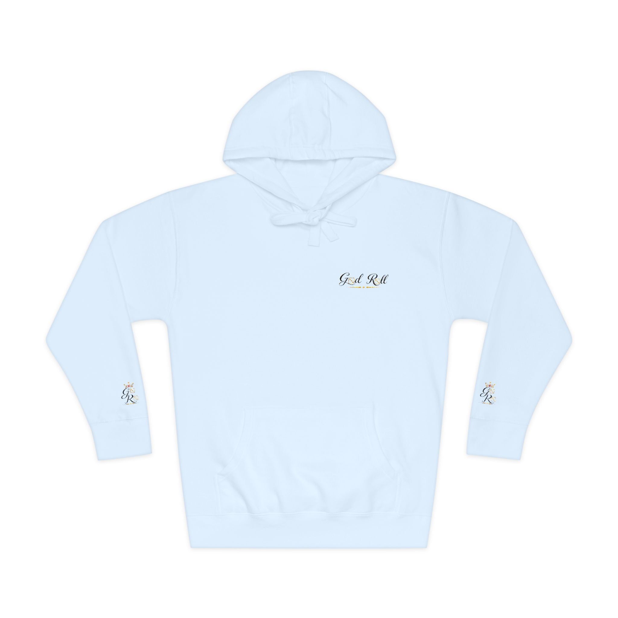 Cozy Script Hoodie — "Get It Right" Minimal Chest & Sleeve Floral Design