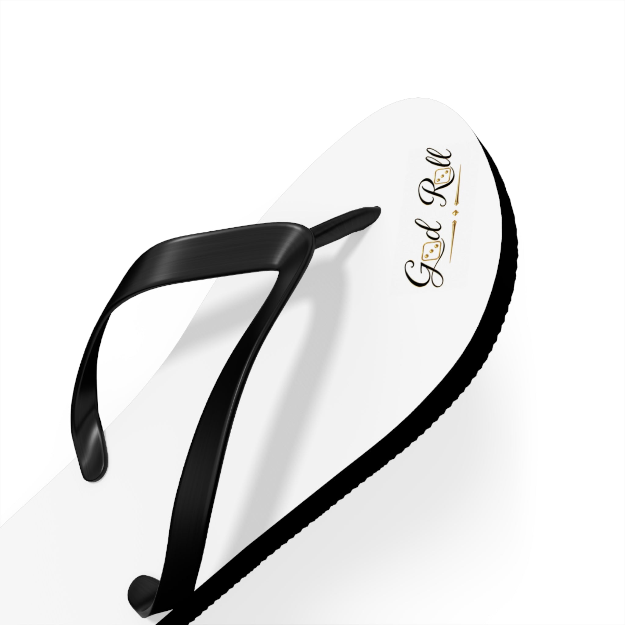 White Flip Flops- minimal design God Roll