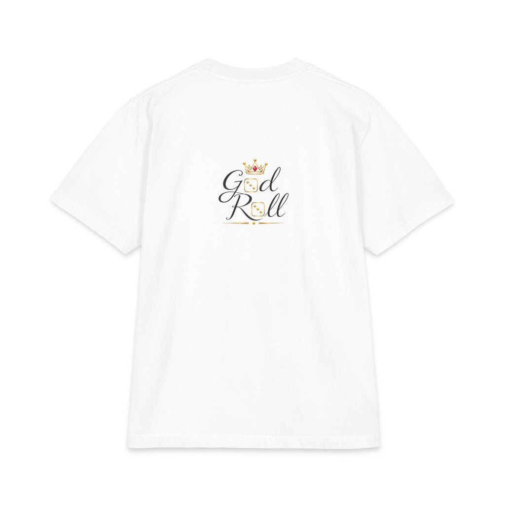 God Roll Crown Graphic T‑Shirt — Elegant Script Logo Tee