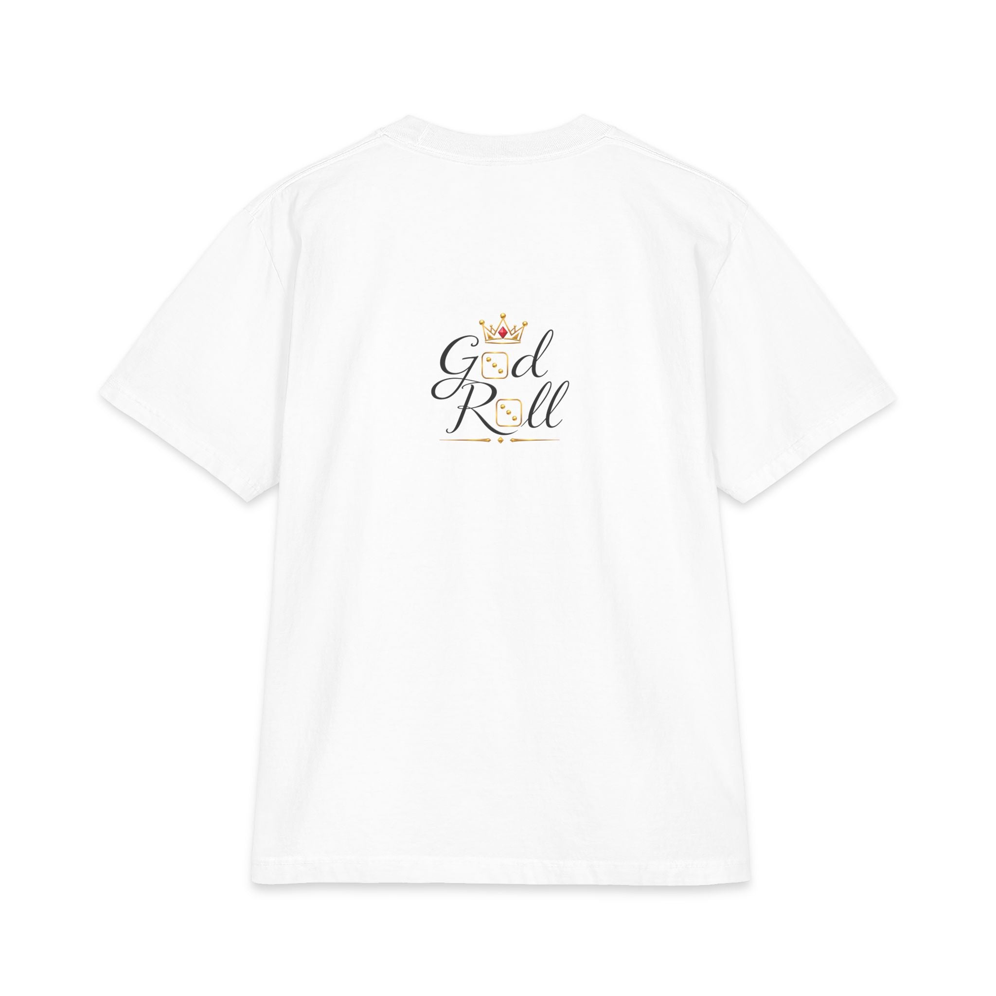 God Roll Crown Graphic T‑Shirt — Elegant Script Logo Tee