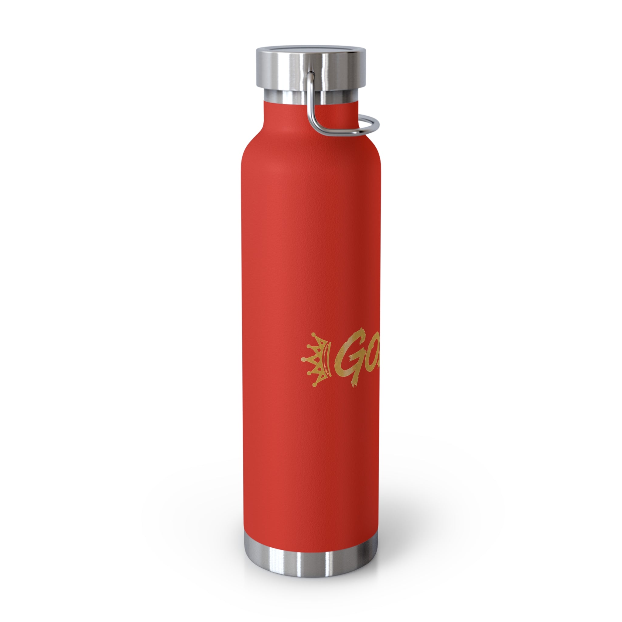 GodRock Gold Script Insulated Water Bottle – 22oz Copper Vacuum Bottle