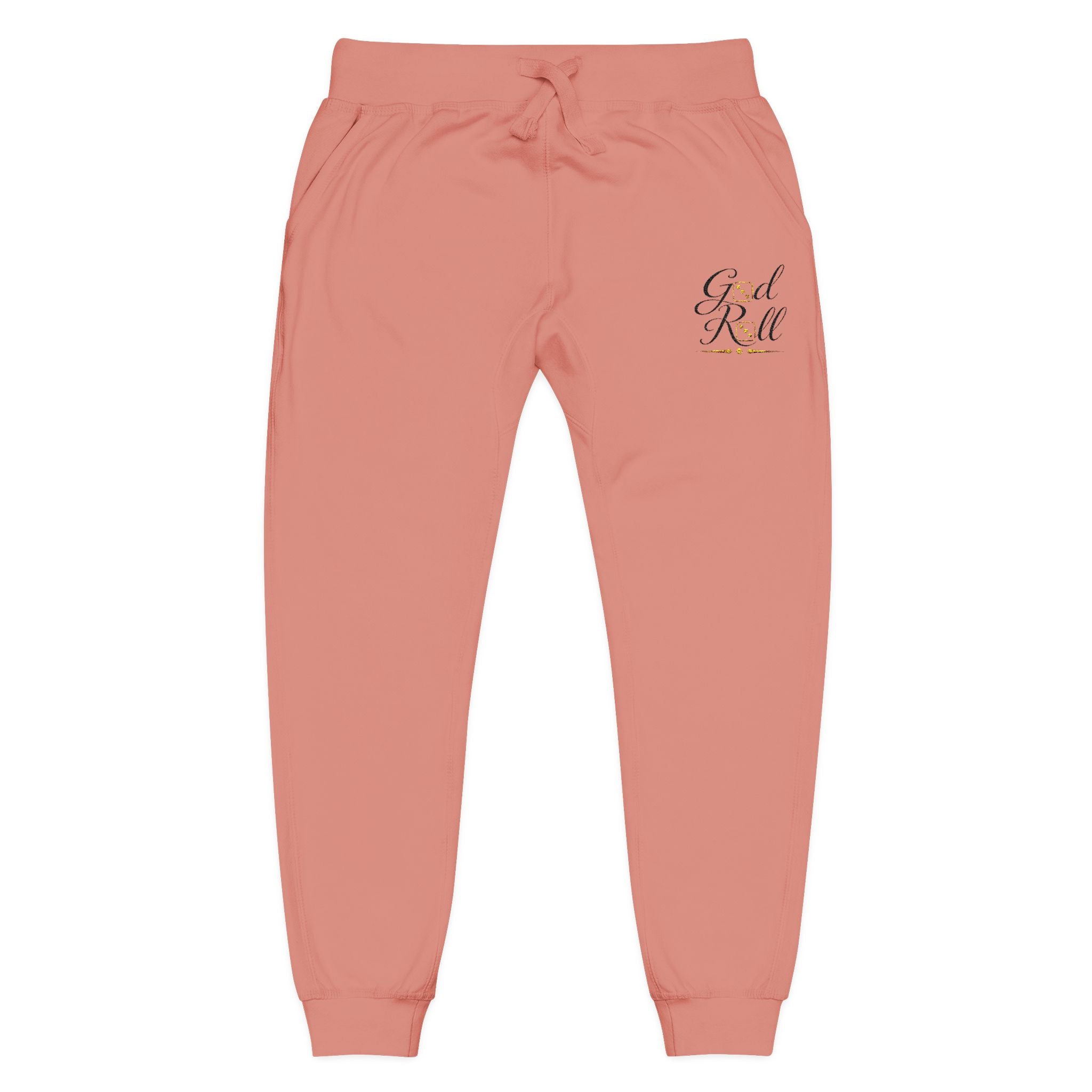 Embroidered "Get Real" Fleece Sweatpants — Cozy White Joggers