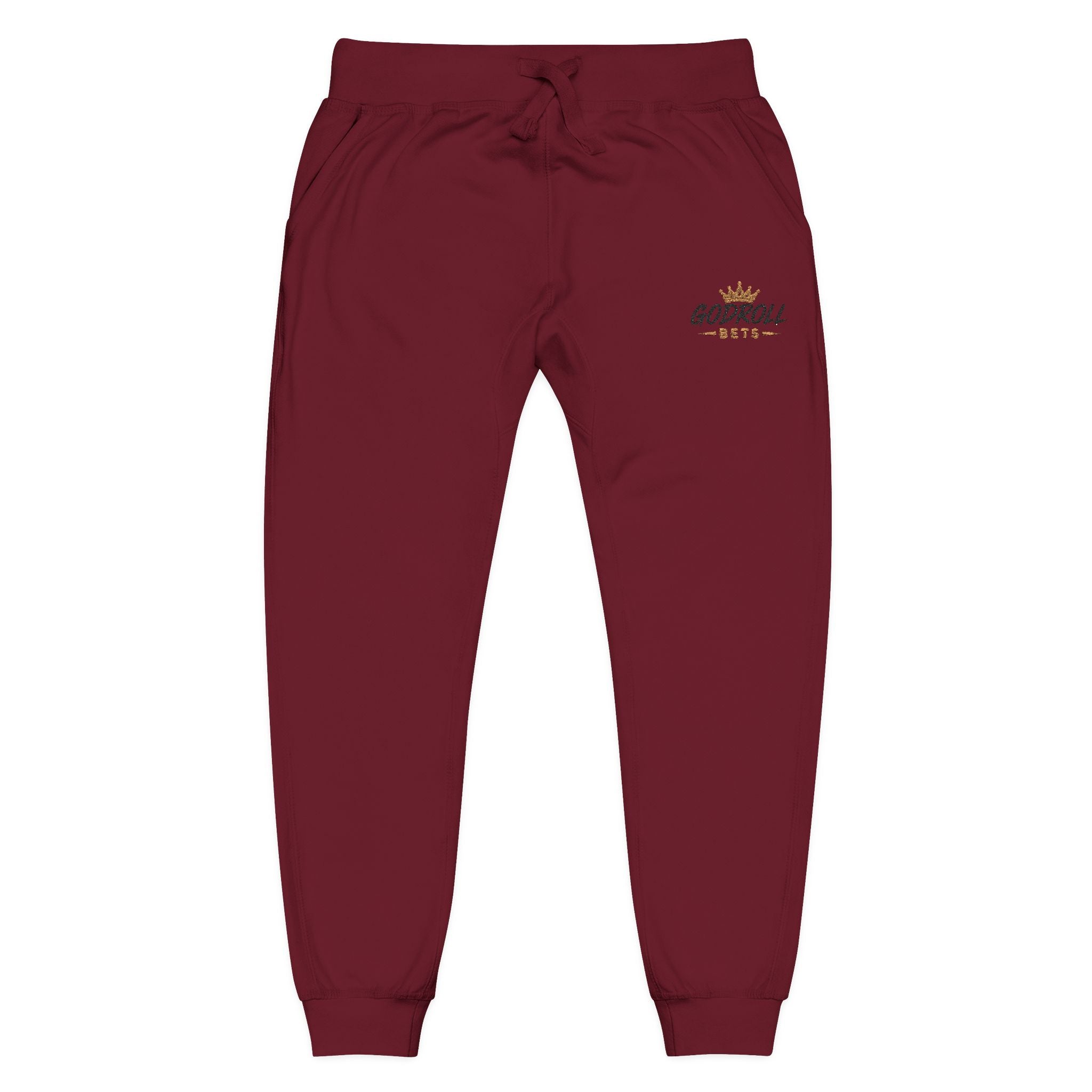 Embroidered 'Goddess Vibes' Fleece Sweatpants — Cozy Casual Joggers