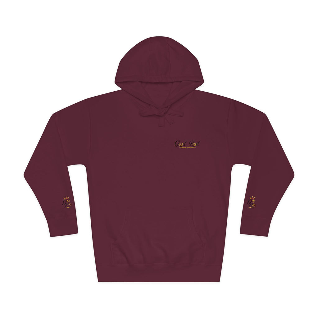 Cozy Script Hoodie — "Get It Right" Minimal Chest & Sleeve Floral Design