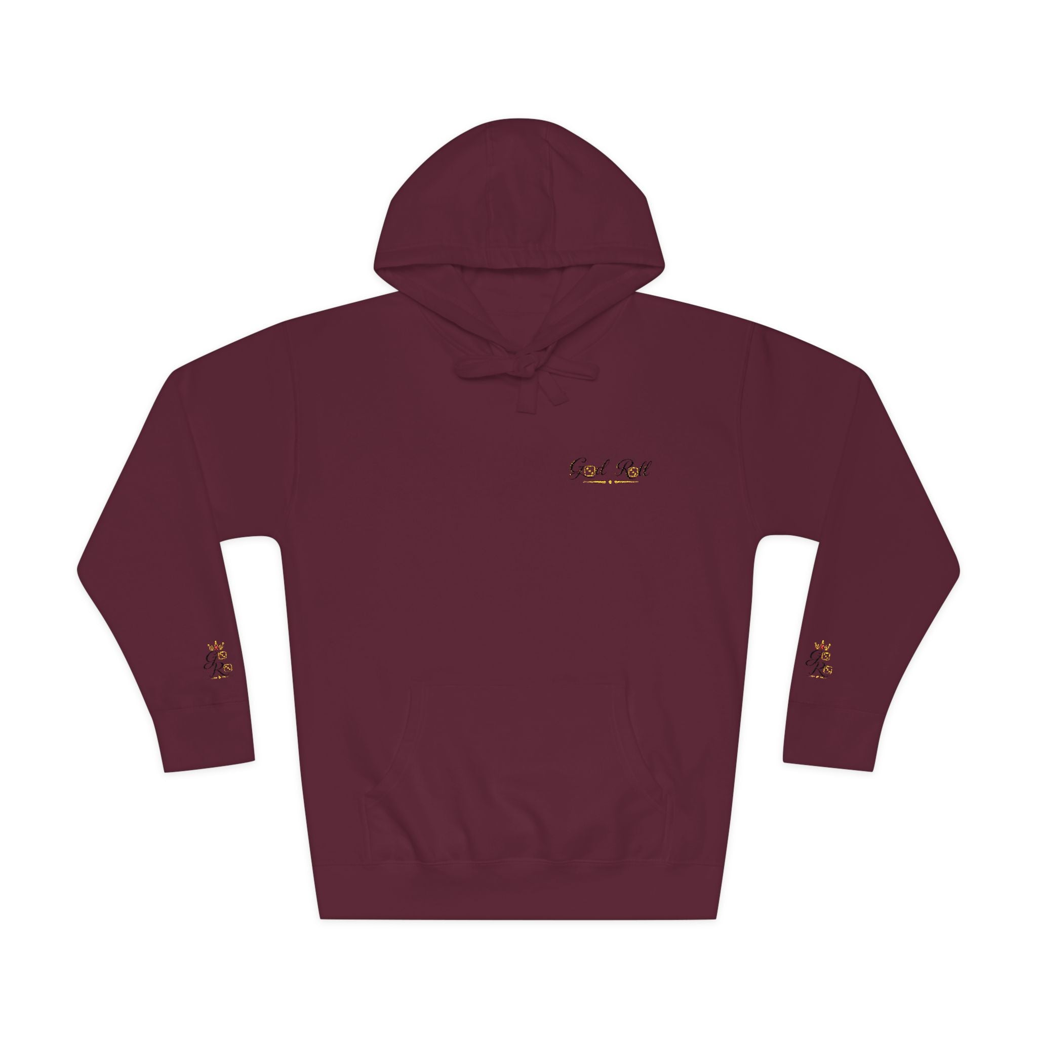 Cozy Script Hoodie — "Get It Right" Minimal Chest & Sleeve Floral Design
