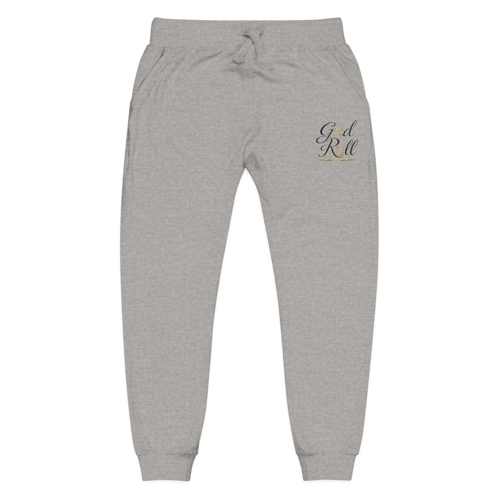 Embroidered "Get Real" Fleece Sweatpants — Cozy White Joggers
