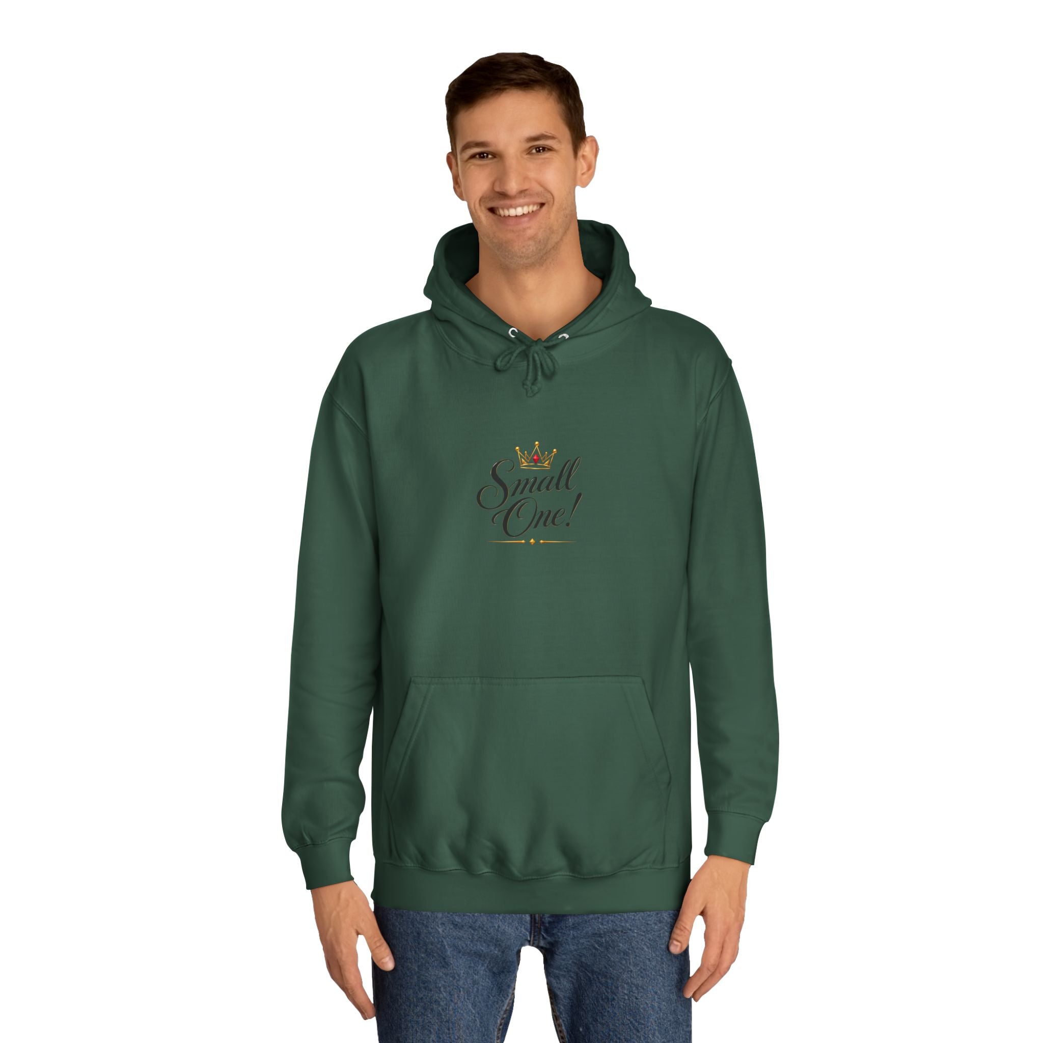 College Hoodie “Small One” Front / “Big One!” Back - Minimal Neon Stars