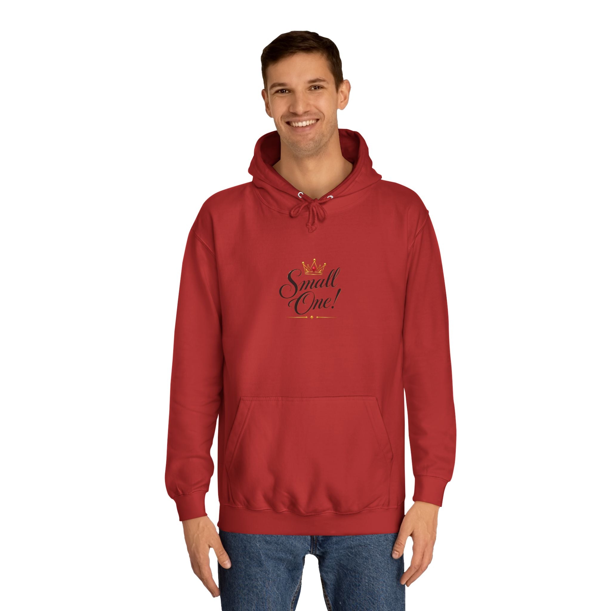 College Hoodie “Small One” Front / “Big One!” Back - Minimal Neon Stars