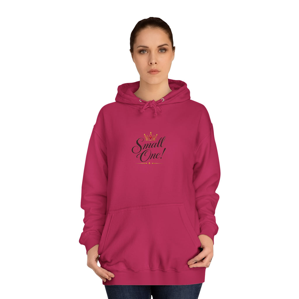 College Hoodie “Small One” Front / “Big One!” Back - Minimal Neon Stars