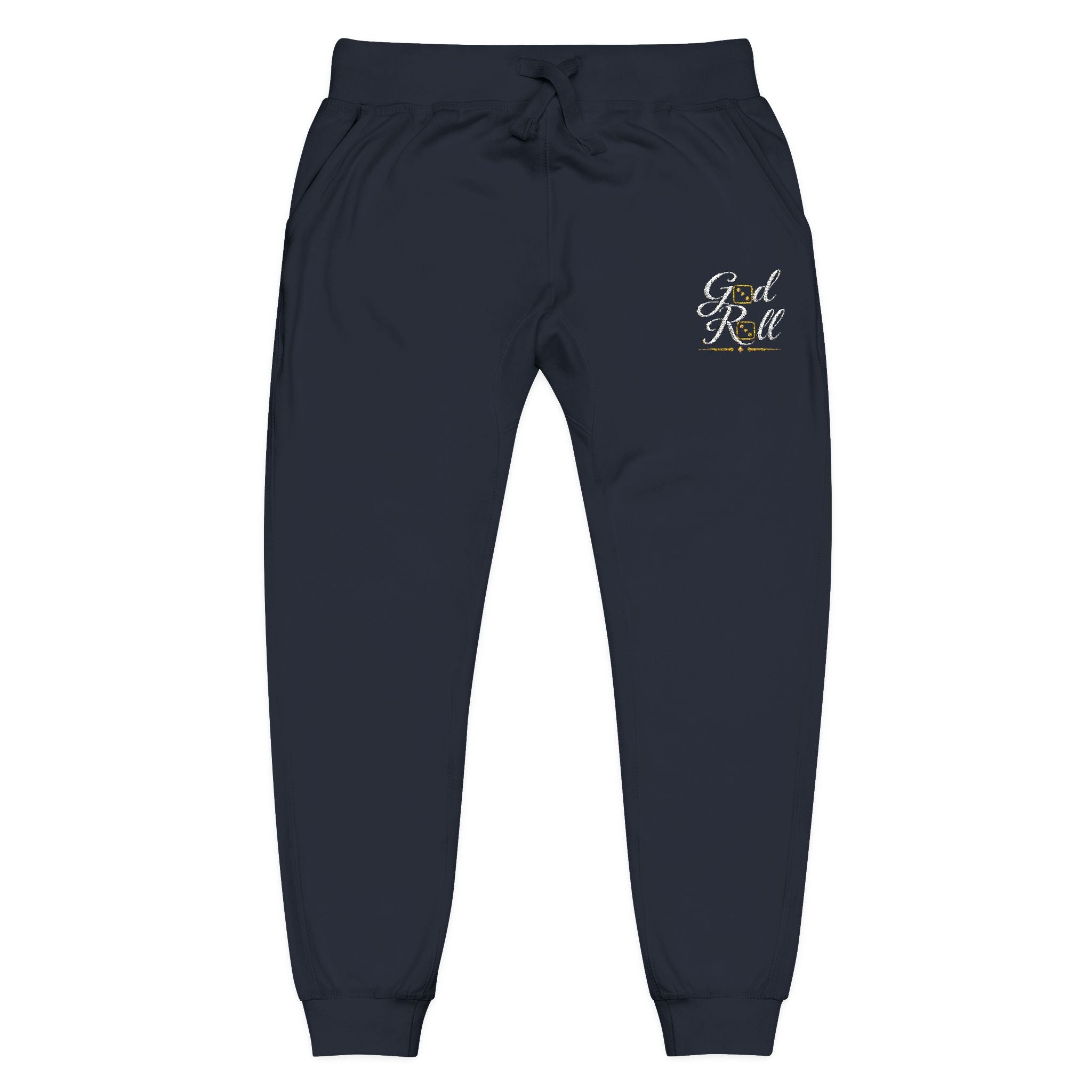 Embroidered Cozy Fleece Sweatpants — Minimal Star Cluster Accent