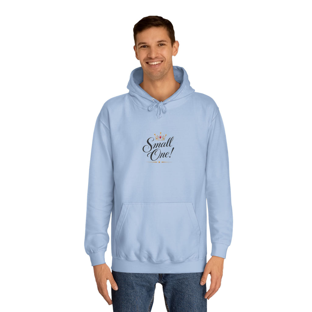 College Hoodie “Small One” Front / “Big One!” Back - Minimal Neon Stars
