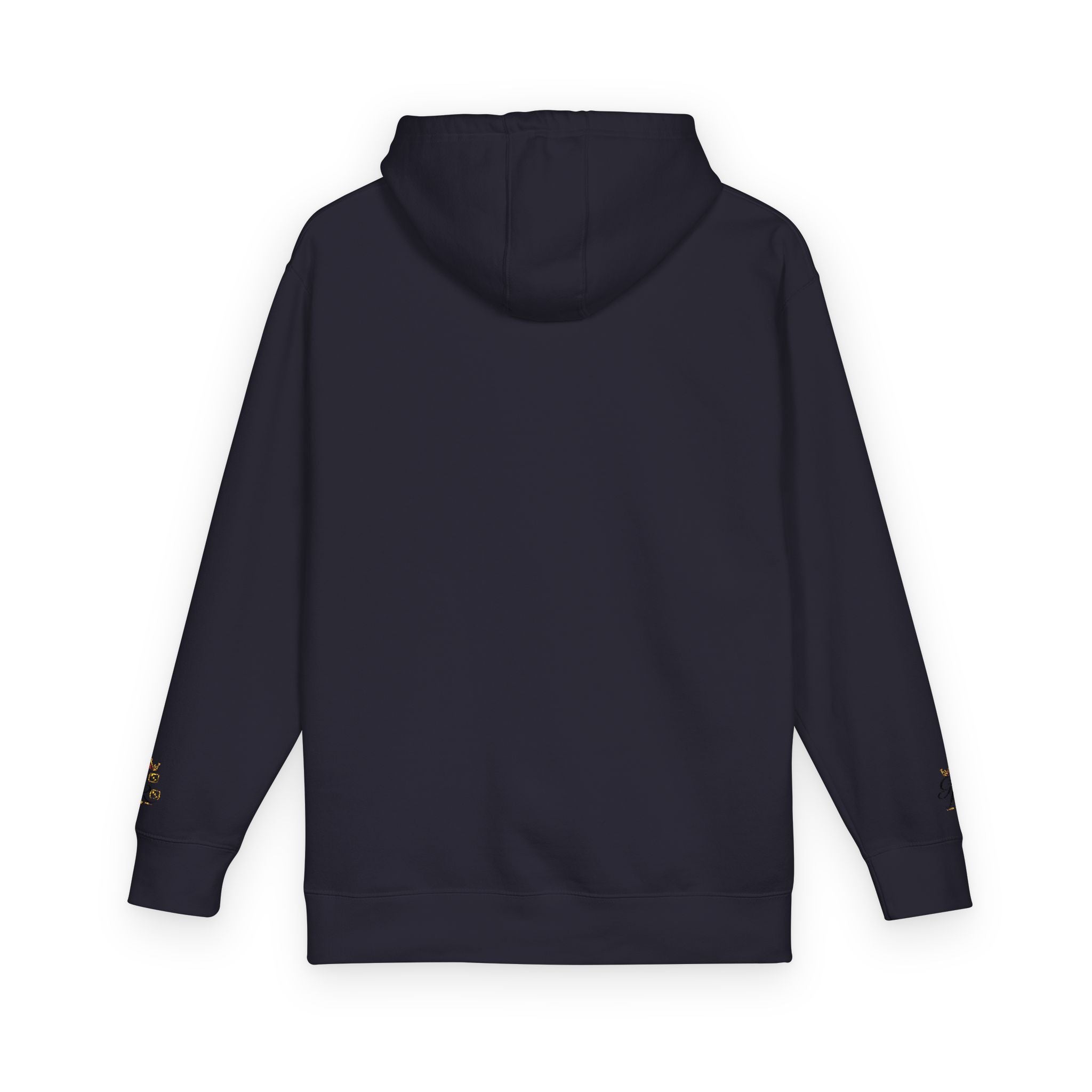 Cozy Script Hoodie — "Get It Right" Minimal Chest & Sleeve Floral Design