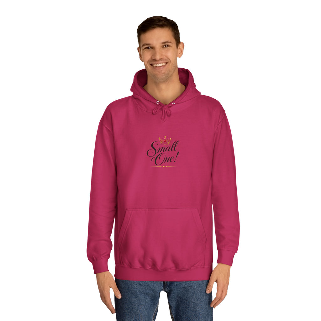 College Hoodie “Small One” Front / “Big One!” Back - Minimal Neon Stars