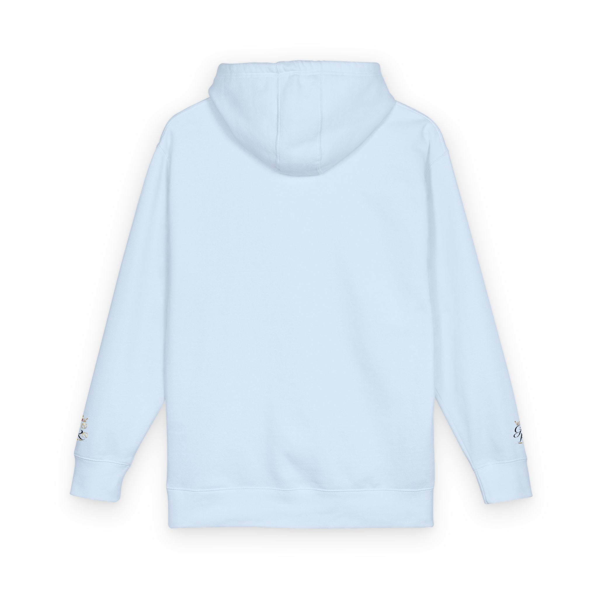 Cozy Script Hoodie — "Get It Right" Minimal Chest & Sleeve Floral Design