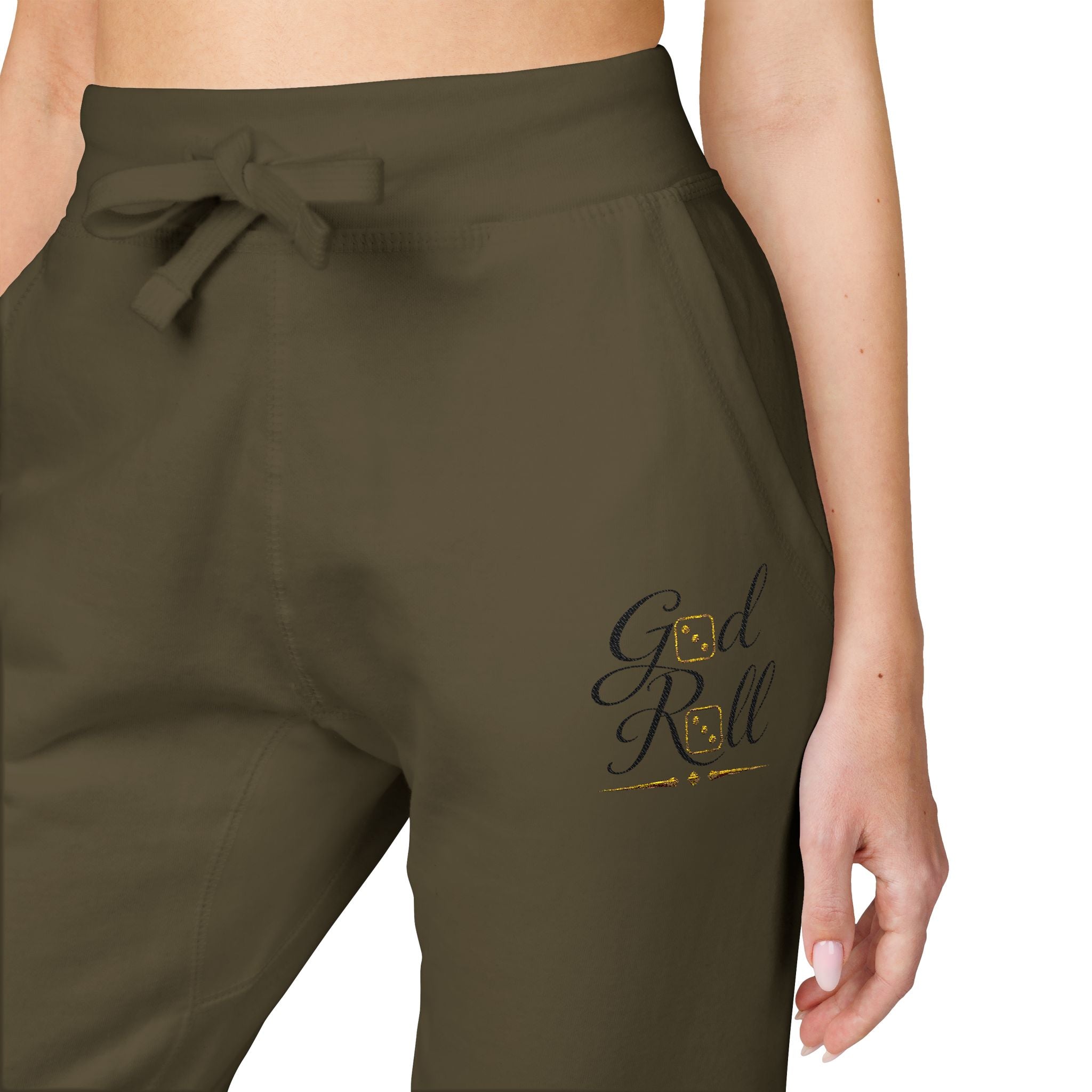 Embroidered "Get Real" Fleece Sweatpants — Cozy White Joggers