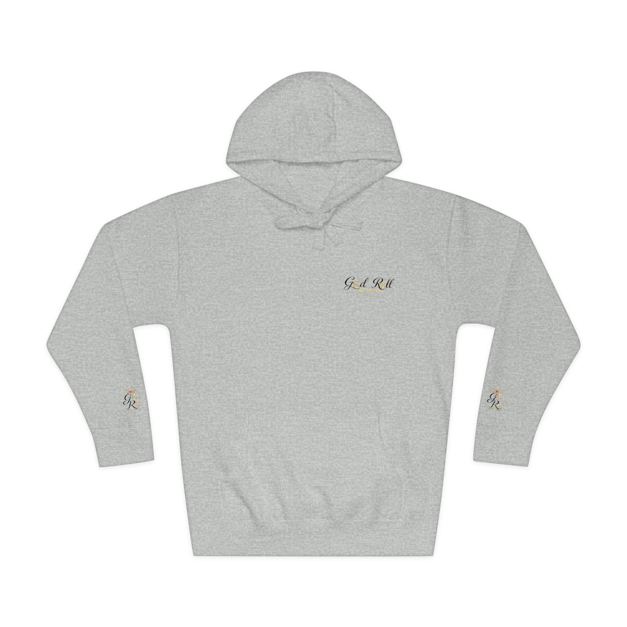 Cozy Script Hoodie — "Get It Right" Minimal Chest & Sleeve Floral Design