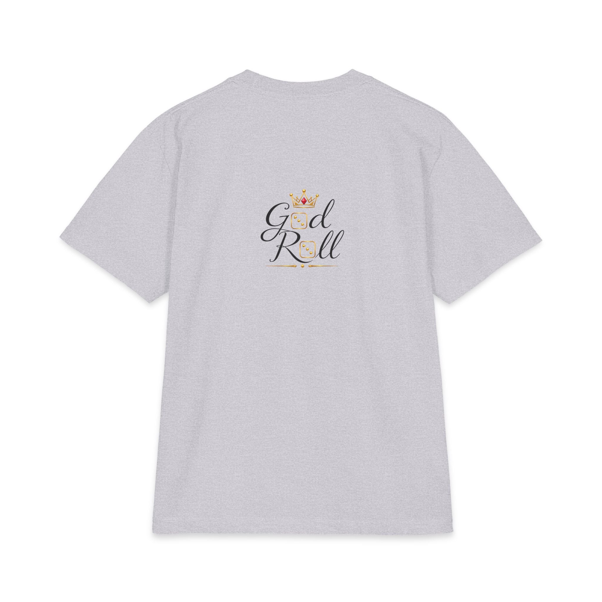 God Roll Crown Graphic T‑Shirt — Elegant Script Logo Tee