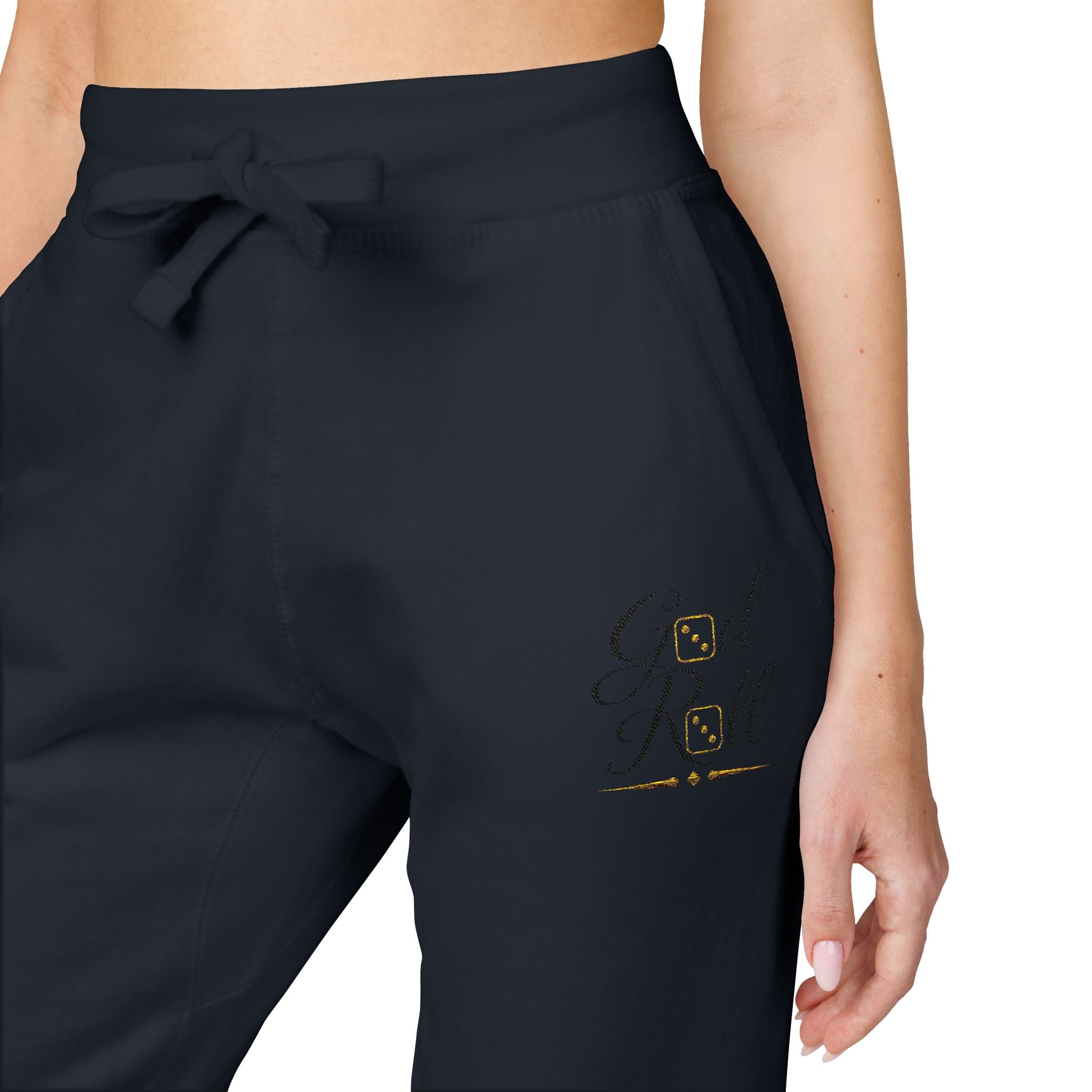 Embroidered "Get Real" Fleece Sweatpants — Cozy White Joggers