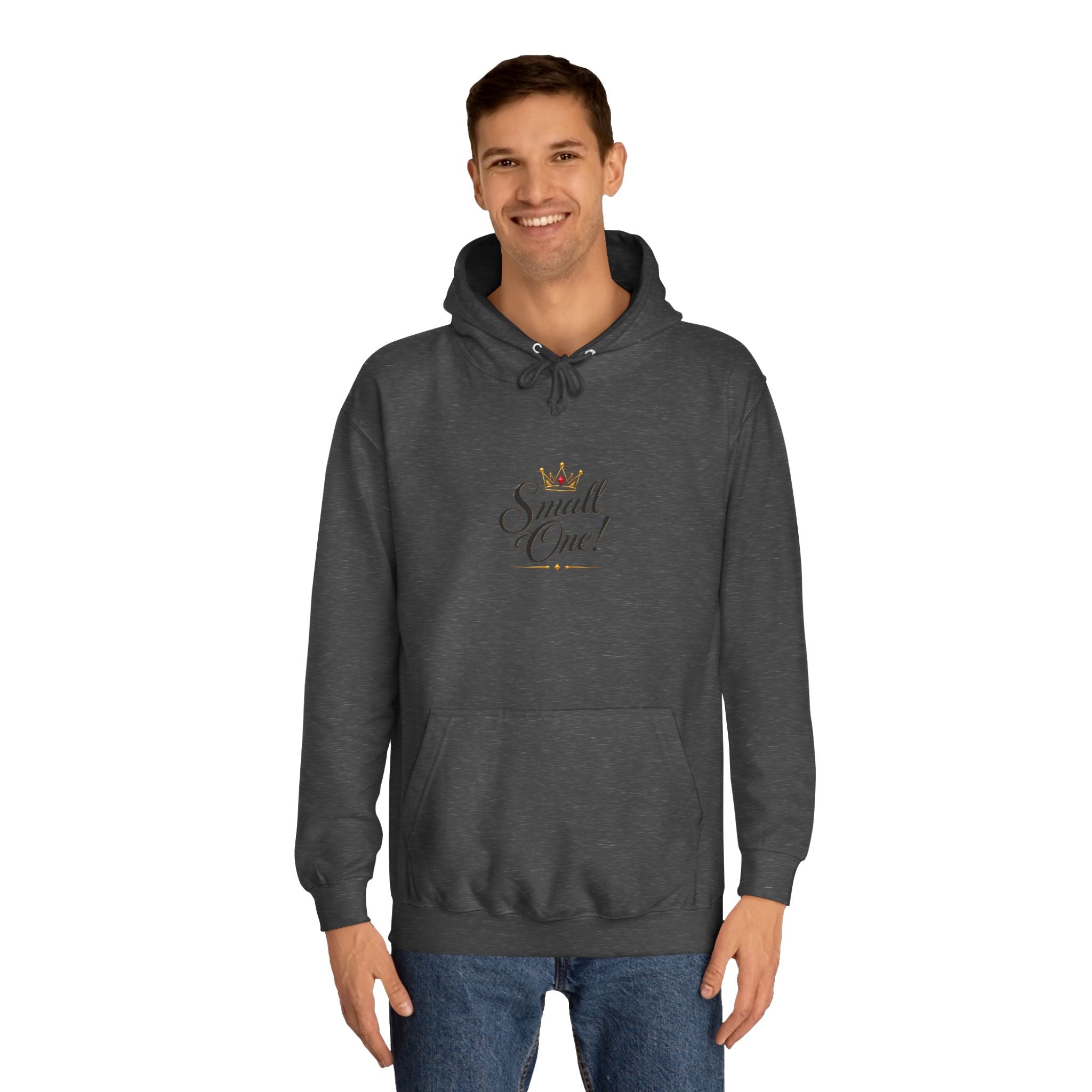 College Hoodie “Small One” Front / “Big One!” Back - Minimal Neon Stars