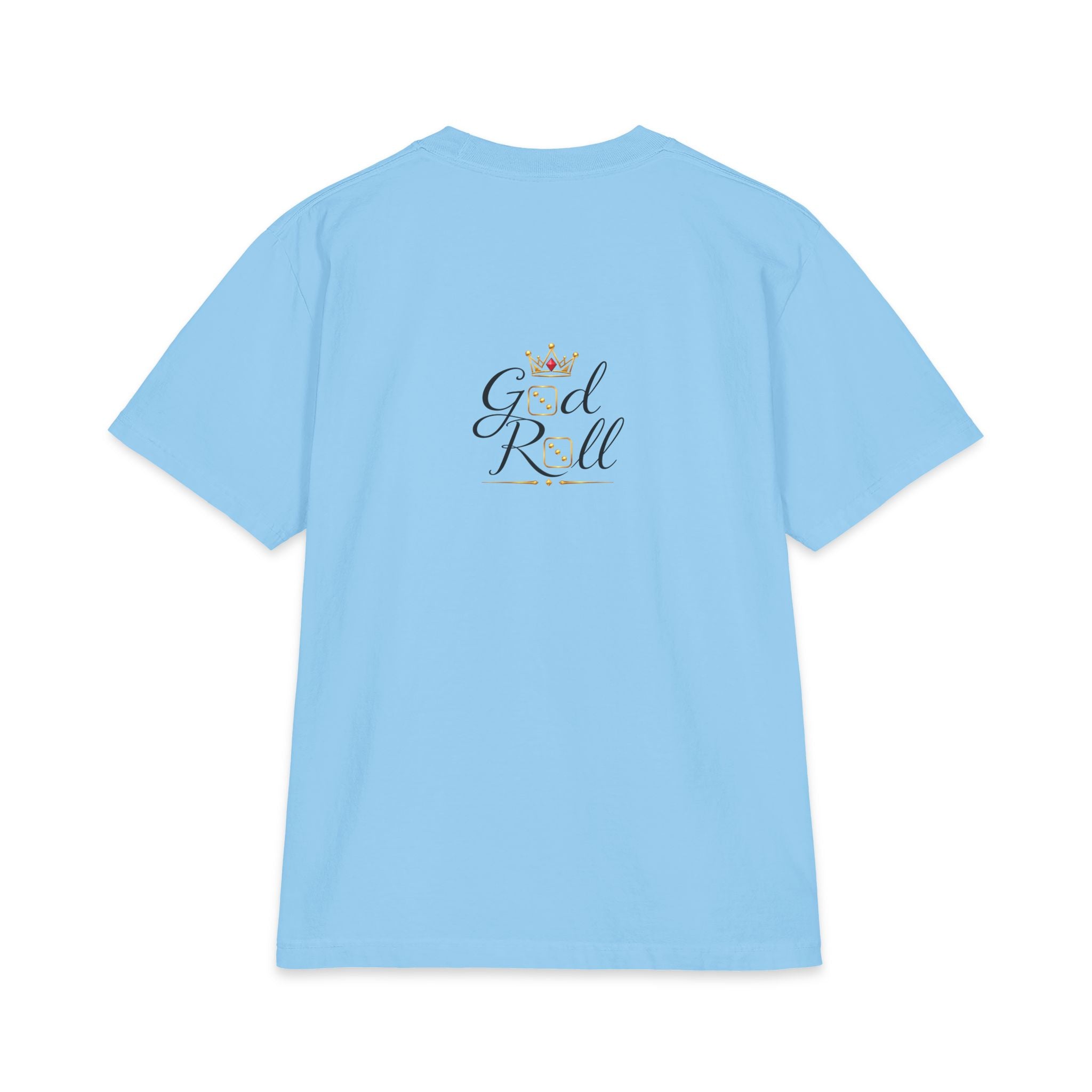 God Roll Crown Graphic T‑Shirt — Elegant Script Logo Tee