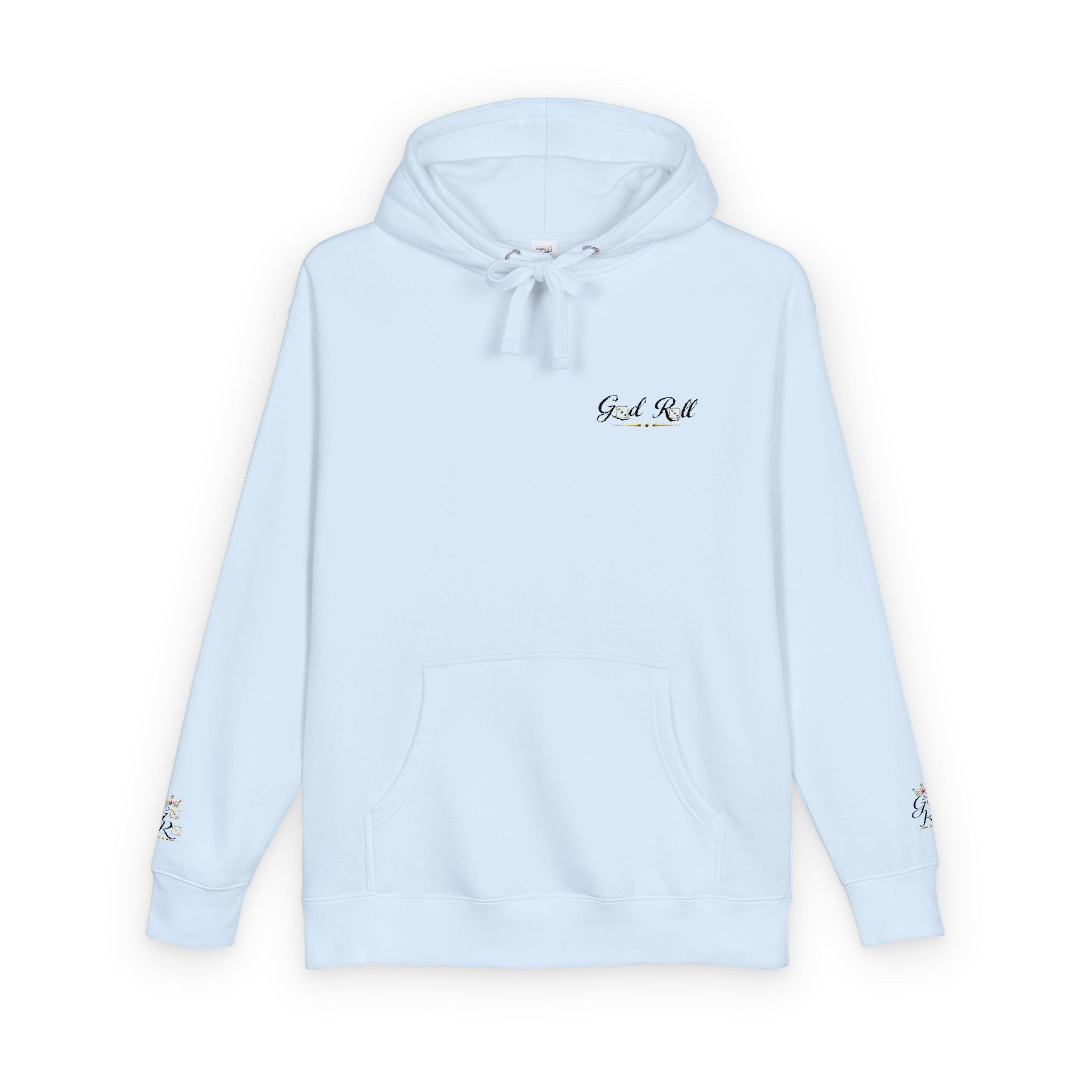 Cozy Script Hoodie — "Get It Right" Minimal Chest & Sleeve Floral Design