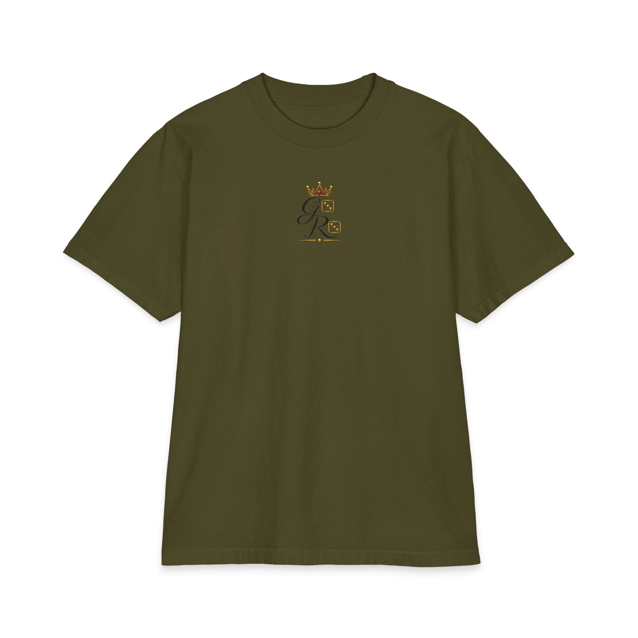 God Roll Crown Graphic T‑Shirt — Elegant Script Logo Tee