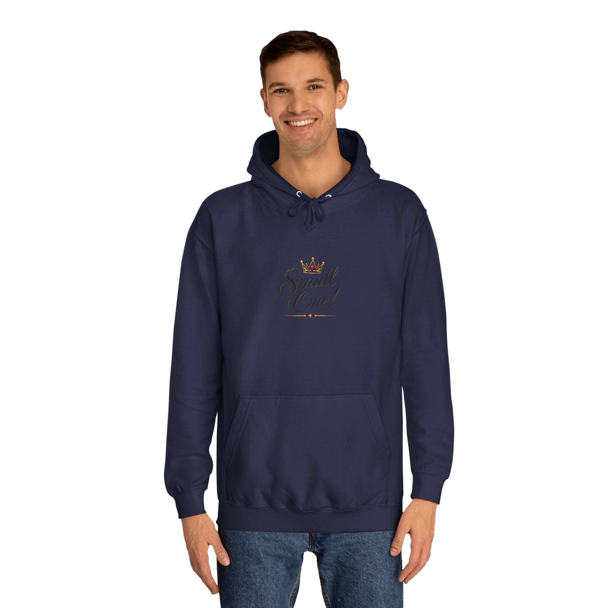 College Hoodie “Small One” Front / “Big One!” Back - Minimal Neon Stars