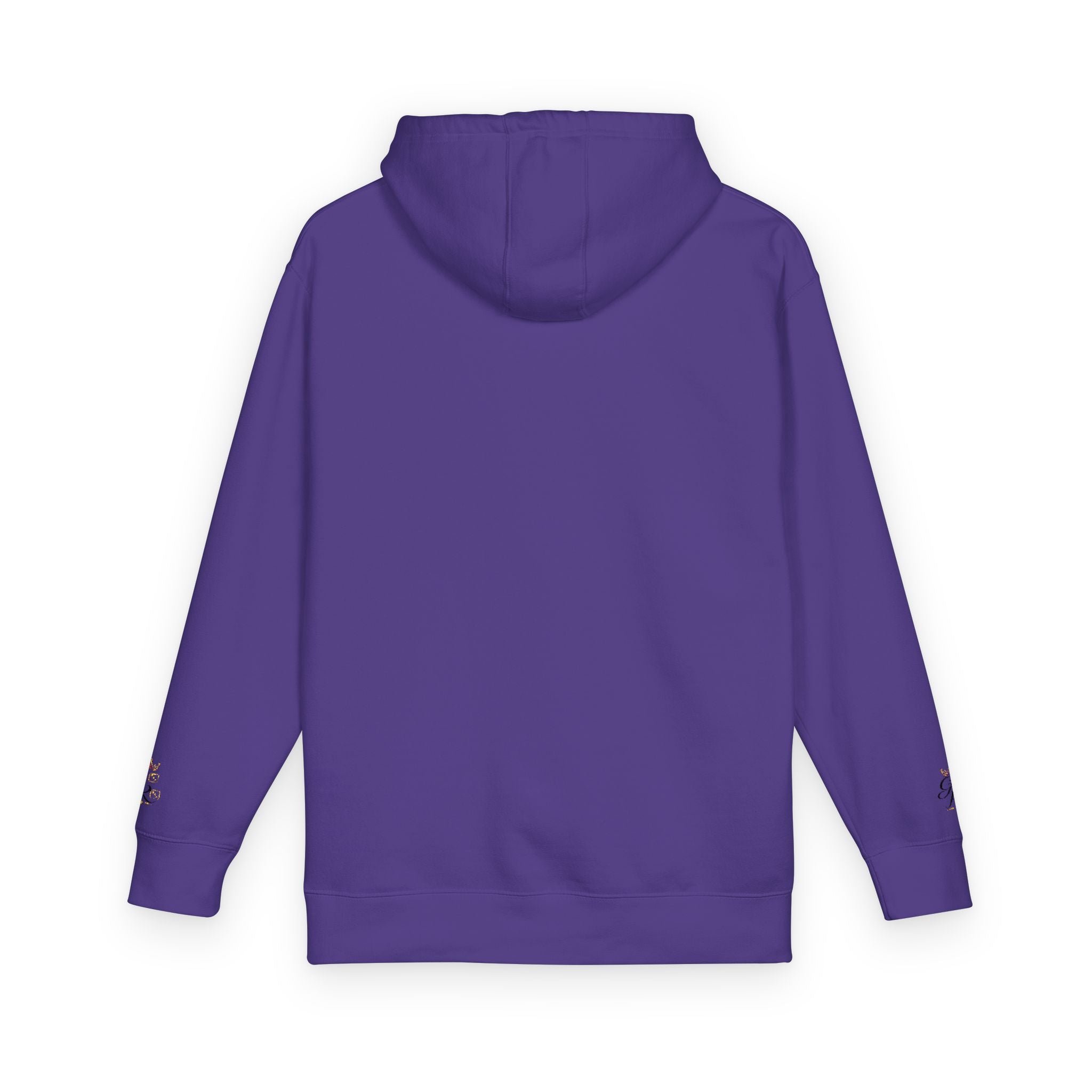 Cozy Script Hoodie — "Get It Right" Minimal Chest & Sleeve Floral Design