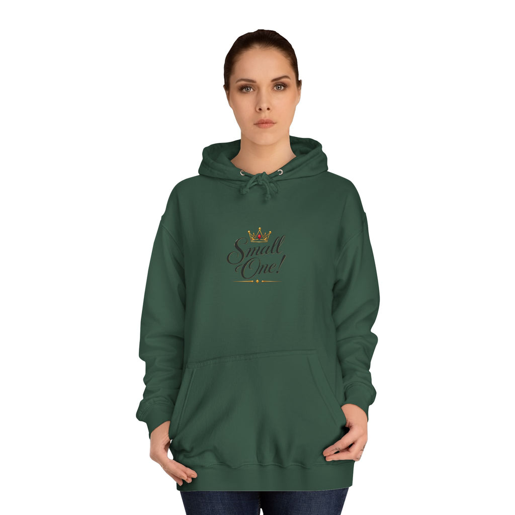 College Hoodie “Small One” Front / “Big One!” Back - Minimal Neon Stars