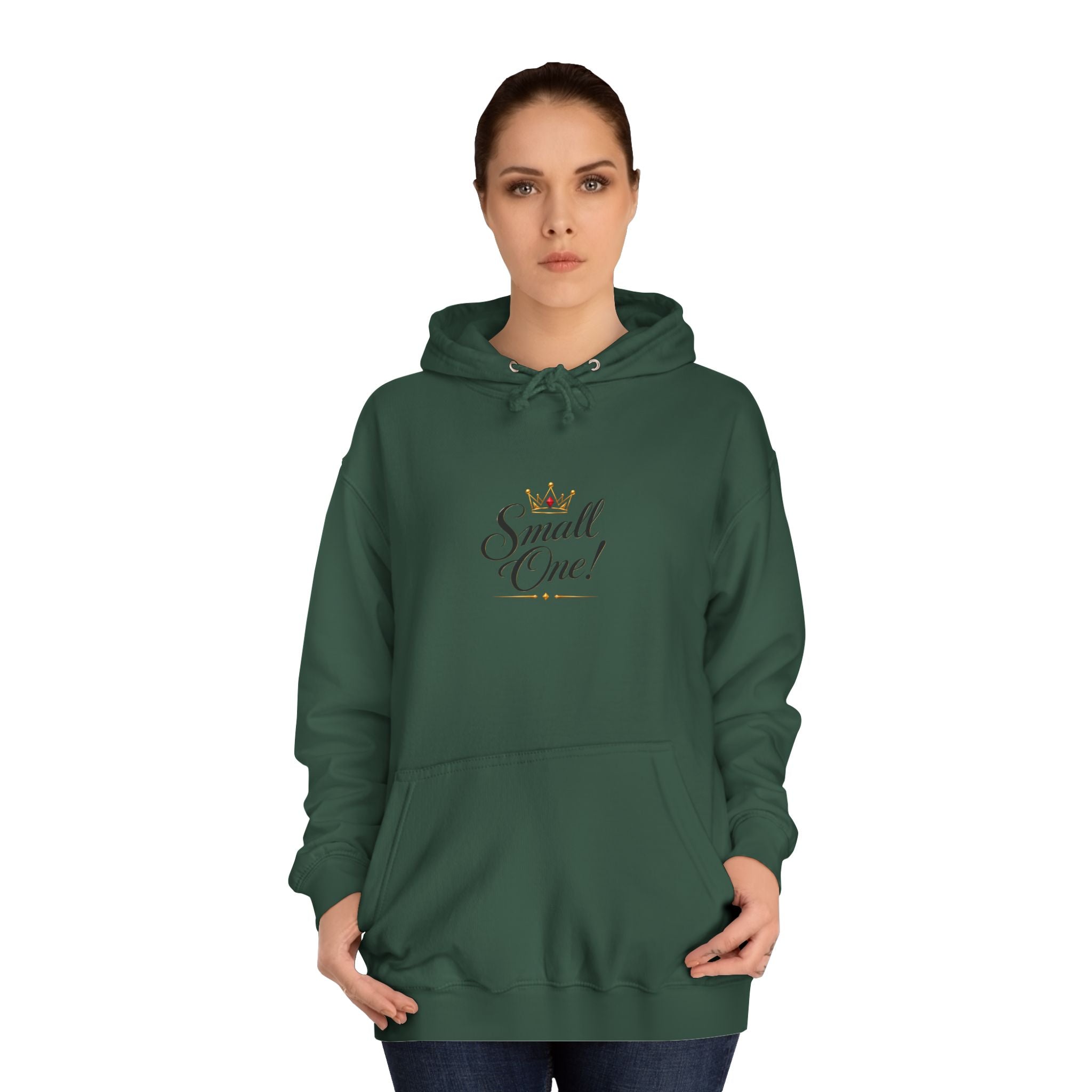 College Hoodie “Small One” Front / “Big One!” Back - Minimal Neon Stars