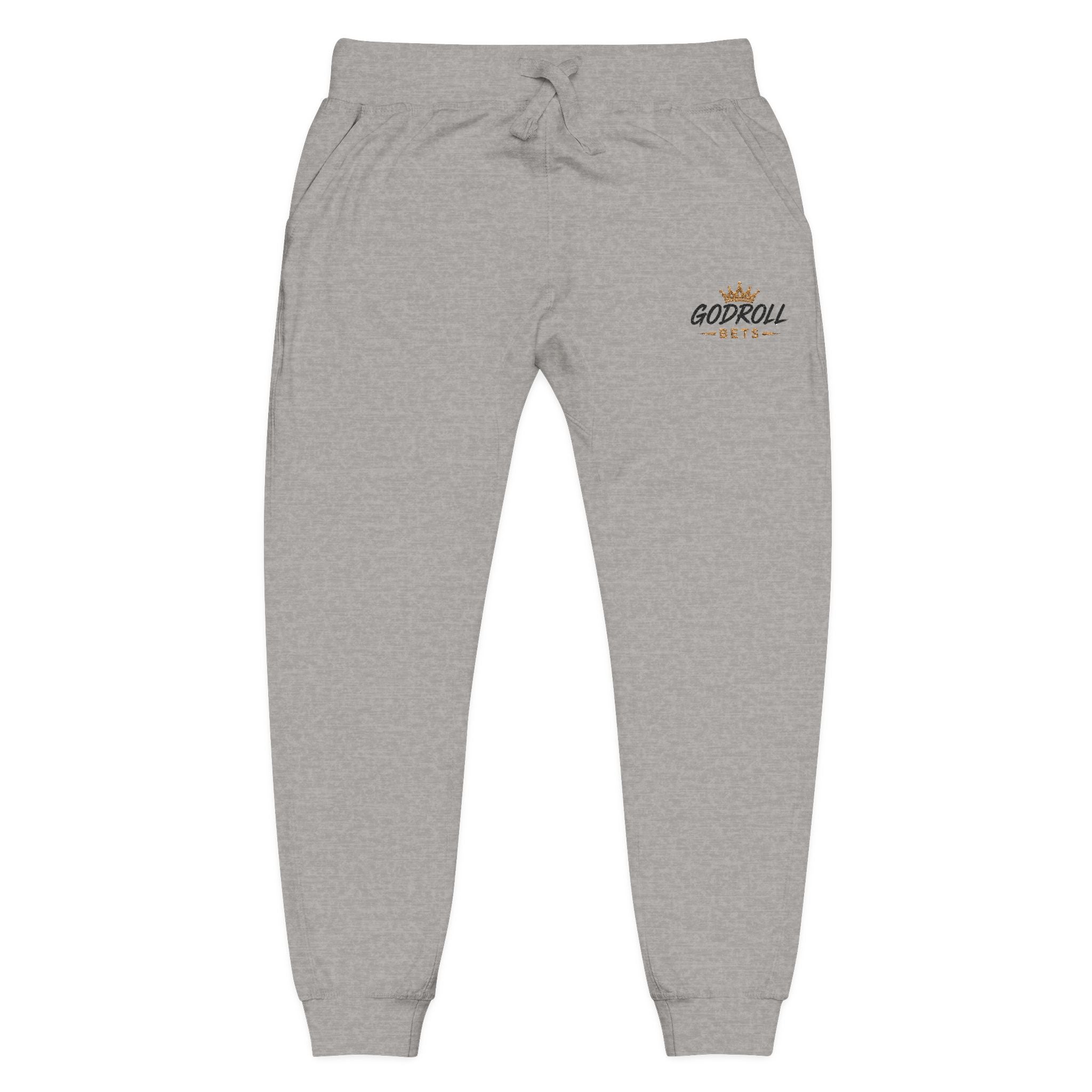 Embroidered 'Goddess Vibes' Fleece Sweatpants — Cozy Casual Joggers