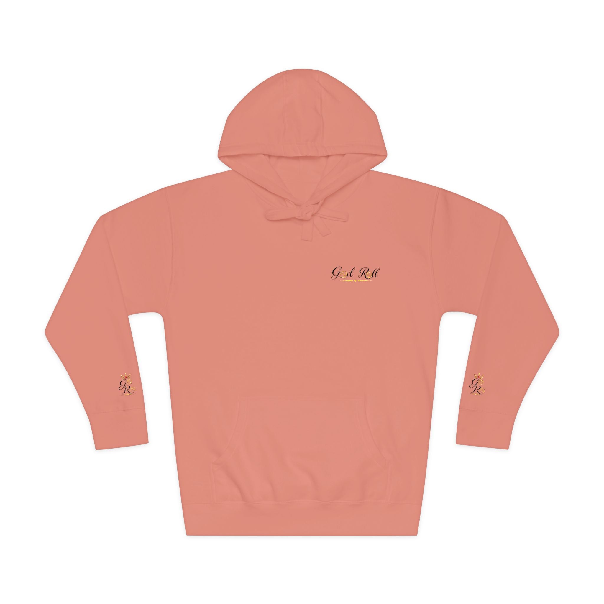 Cozy Script Hoodie — "Get It Right" Minimal Chest & Sleeve Floral Design