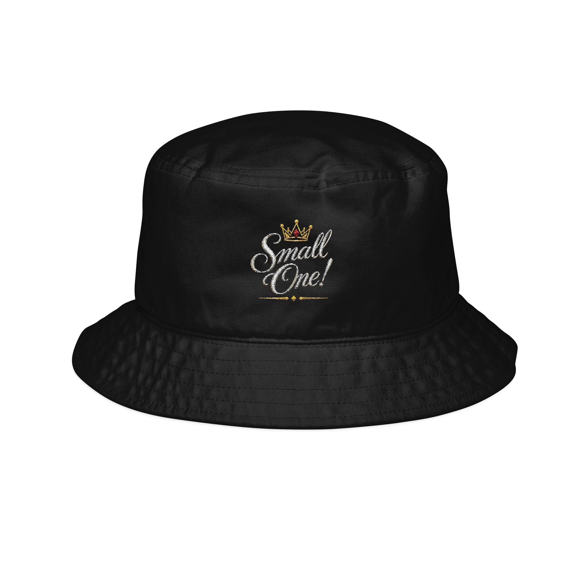 'Small One' Crown Embroidered Bucket Hat — Cute Fashion Accessory
