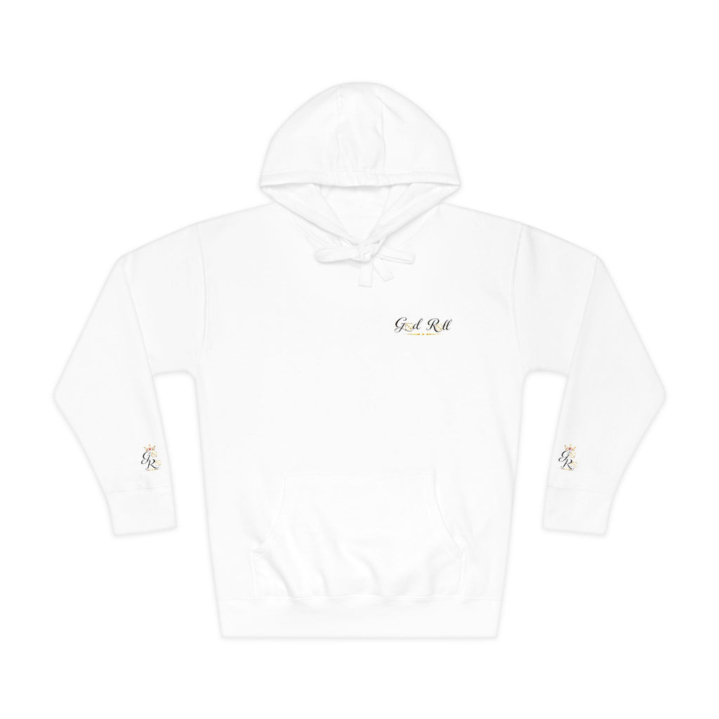 Cozy Script Hoodie — "Get It Right" Minimal Chest & Sleeve Floral Design