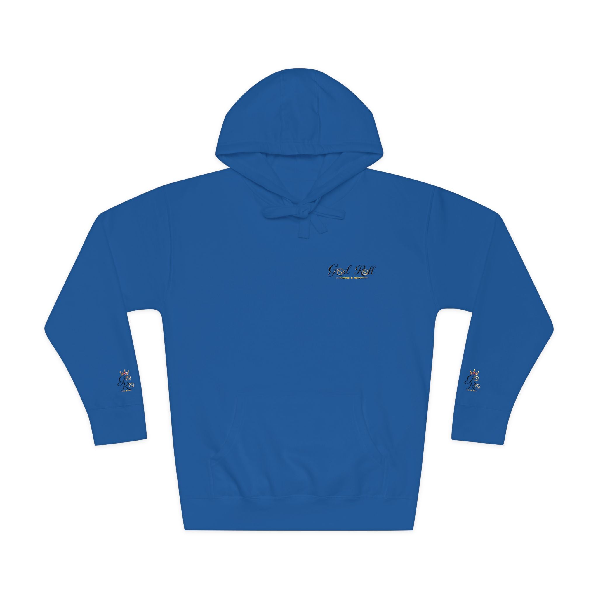 Cozy Script Hoodie — "Get It Right" Minimal Chest & Sleeve Floral Design