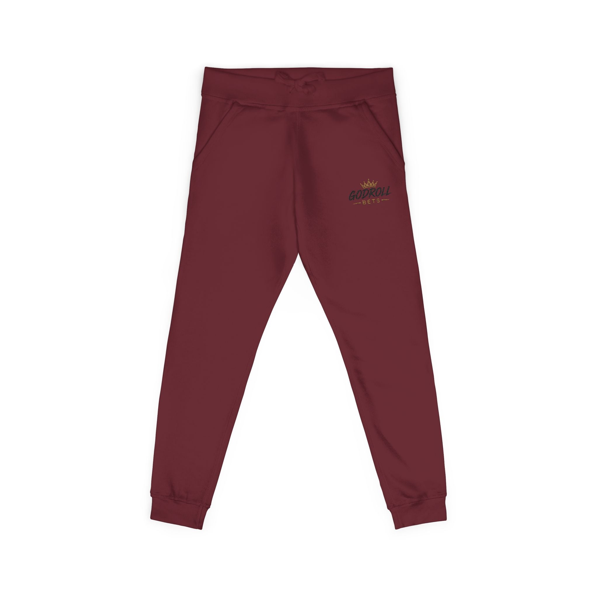 Embroidered 'Goddess Vibes' Fleece Sweatpants — Cozy Casual Joggers