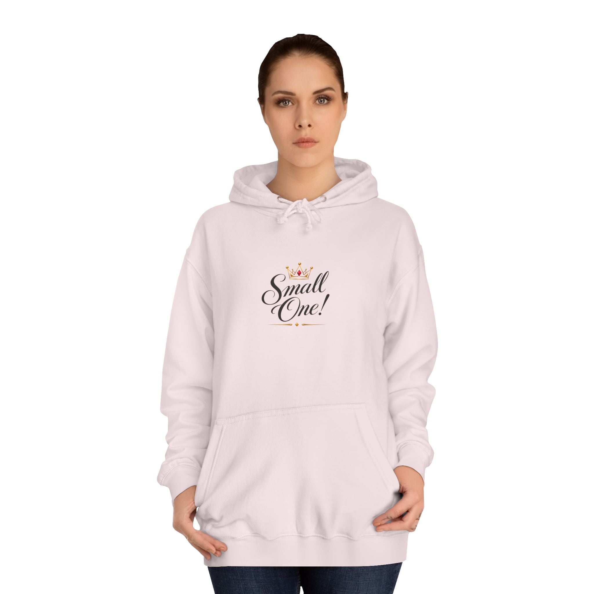 College Hoodie “Small One” Front / “Big One!” Back - Minimal Neon Stars