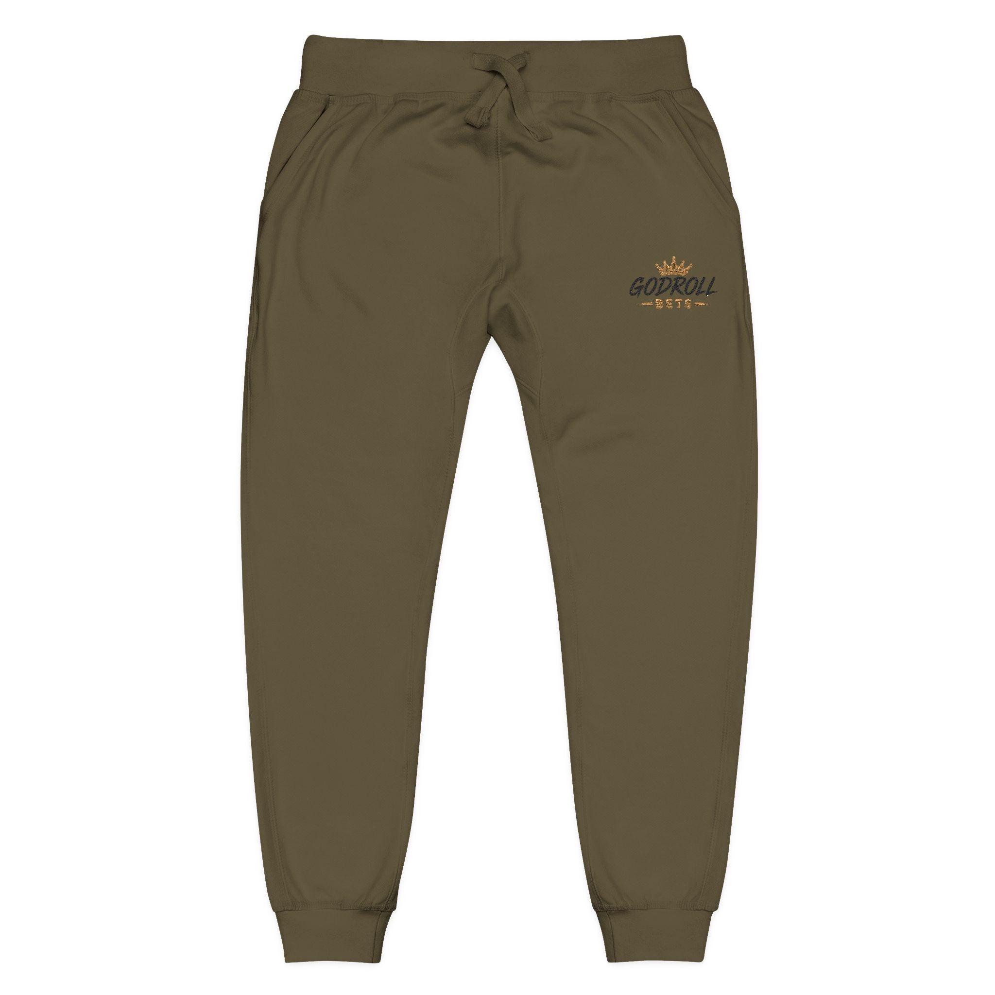 Embroidered 'Goddess Vibes' Fleece Sweatpants — Cozy Casual Joggers