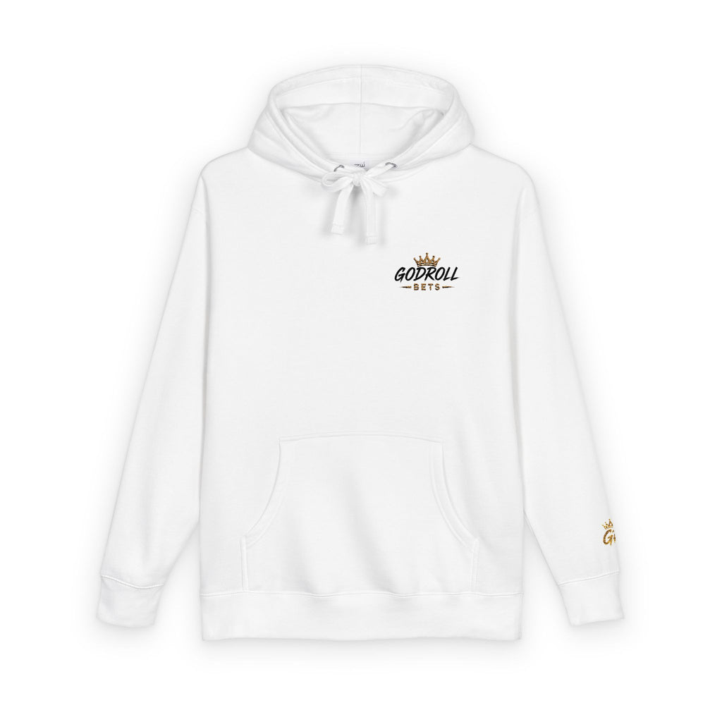 Skateboard 'Go For A Roll' White Fleece Hoodie