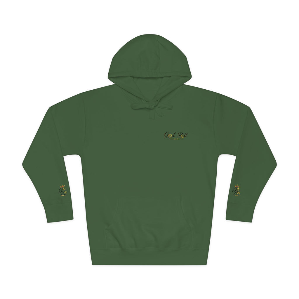 Cozy Script Hoodie — "Get It Right" Minimal Chest & Sleeve Floral Design