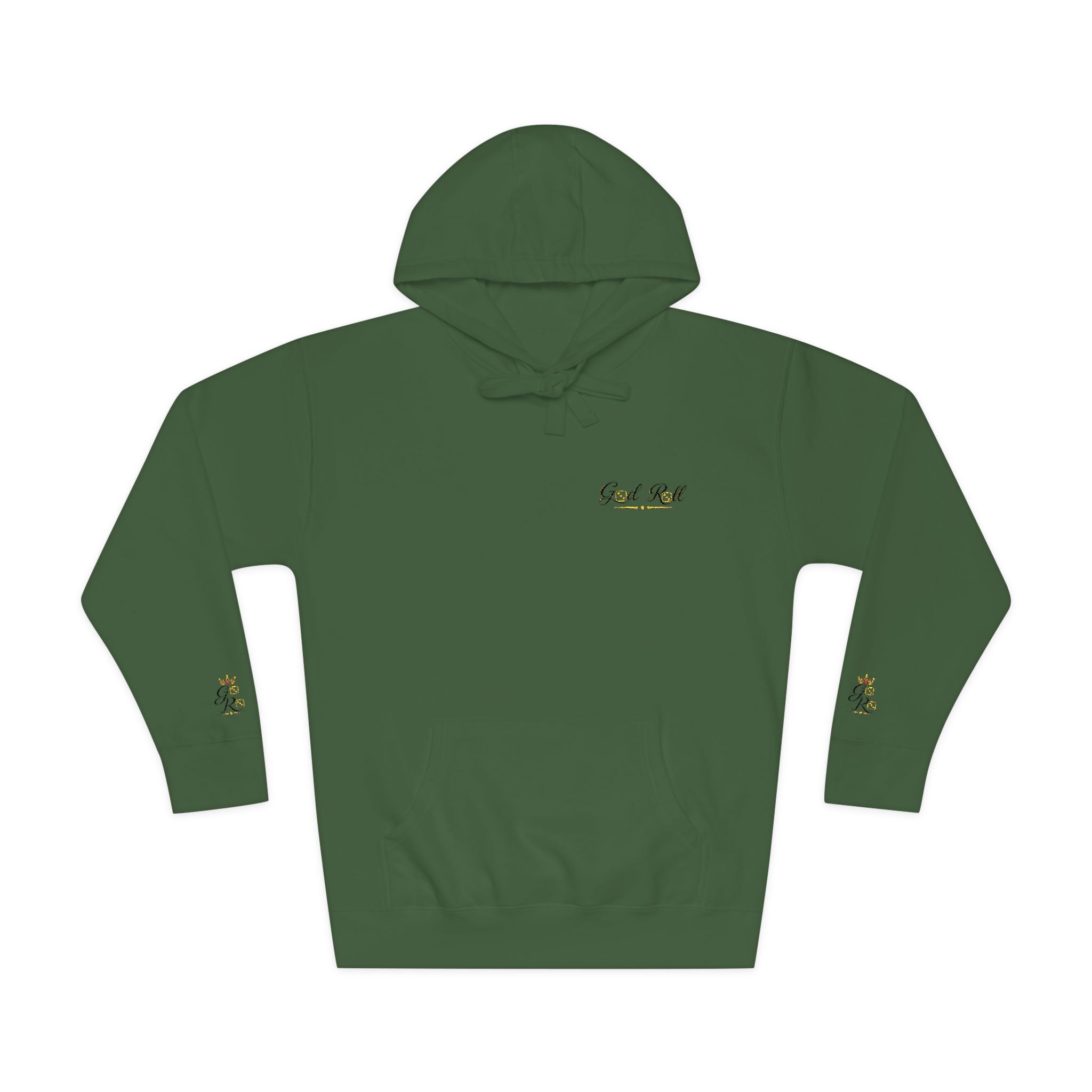 Cozy Script Hoodie — "Get It Right" Minimal Chest & Sleeve Floral Design