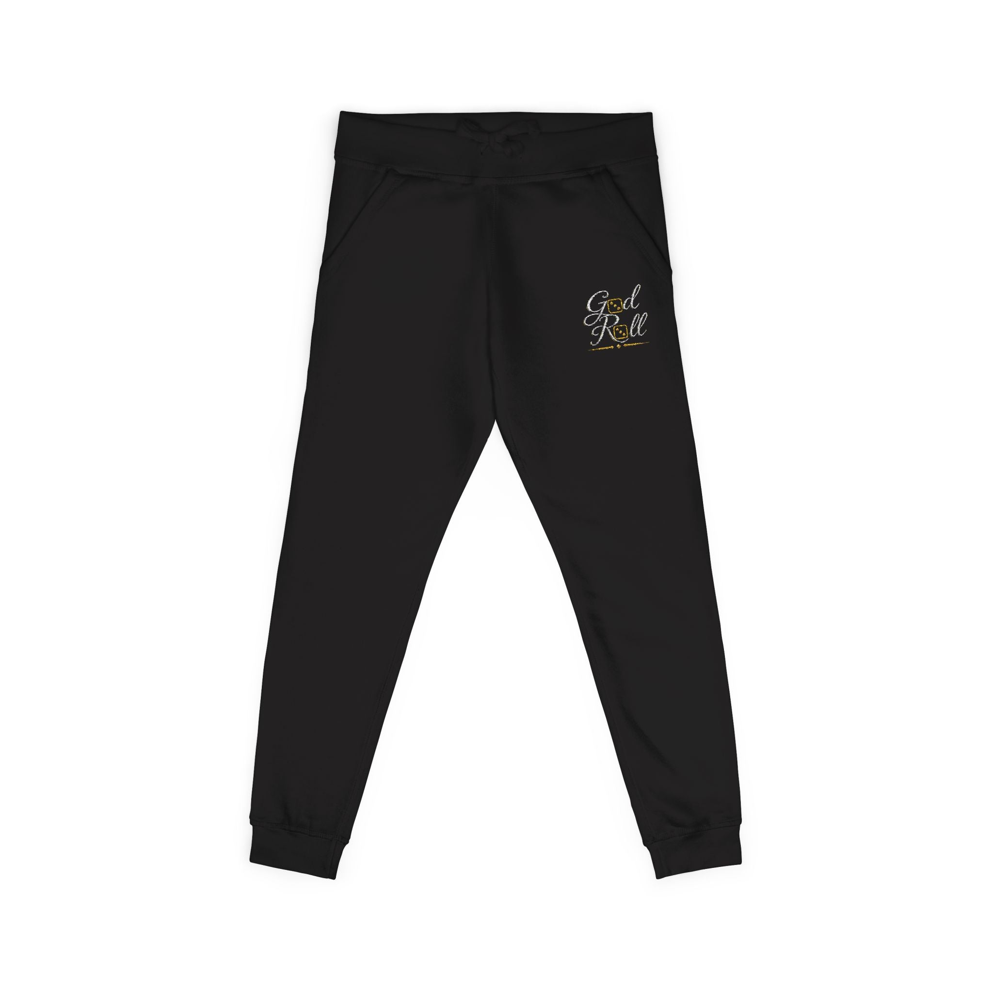 Embroidered Cozy Fleece Sweatpants — Minimal Star Cluster Accent