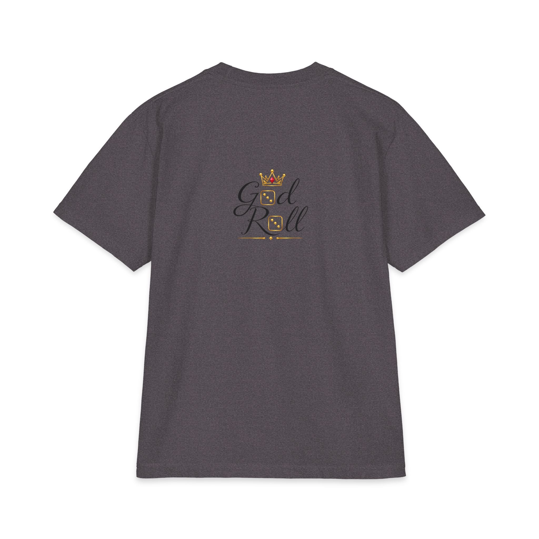 God Roll Crown Graphic T‑Shirt — Elegant Script Logo Tee