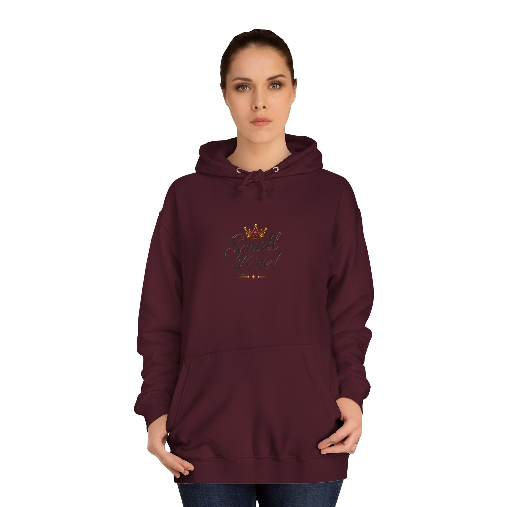College Hoodie “Small One” Front / “Big One!” Back - Minimal Neon Stars