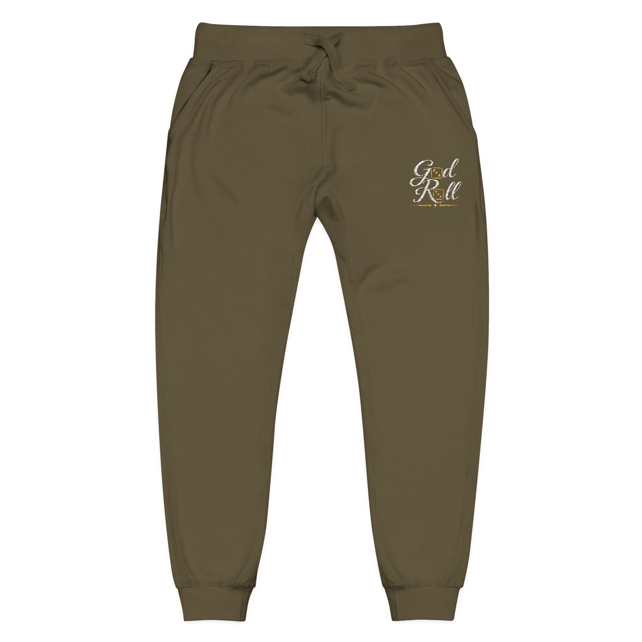 Embroidered Cozy Fleece Sweatpants — Minimal Star Cluster Accent