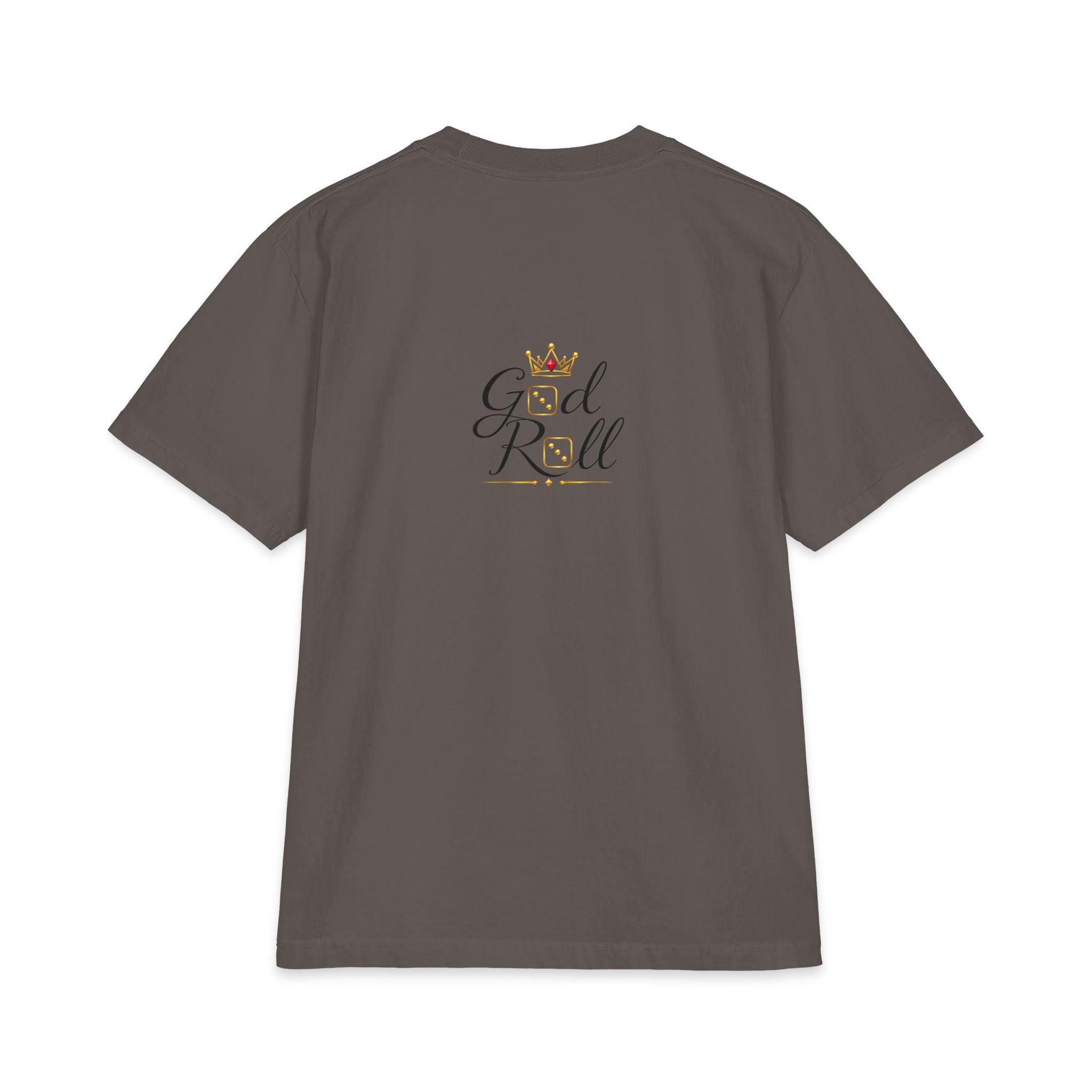God Roll Crown Graphic T‑Shirt — Elegant Script Logo Tee