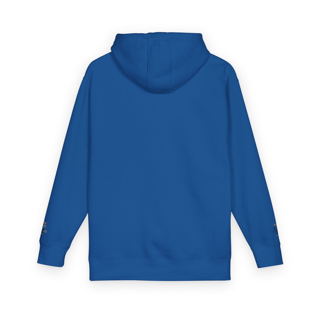 Cozy Script Hoodie — "Get It Right" Minimal Chest & Sleeve Floral Design
